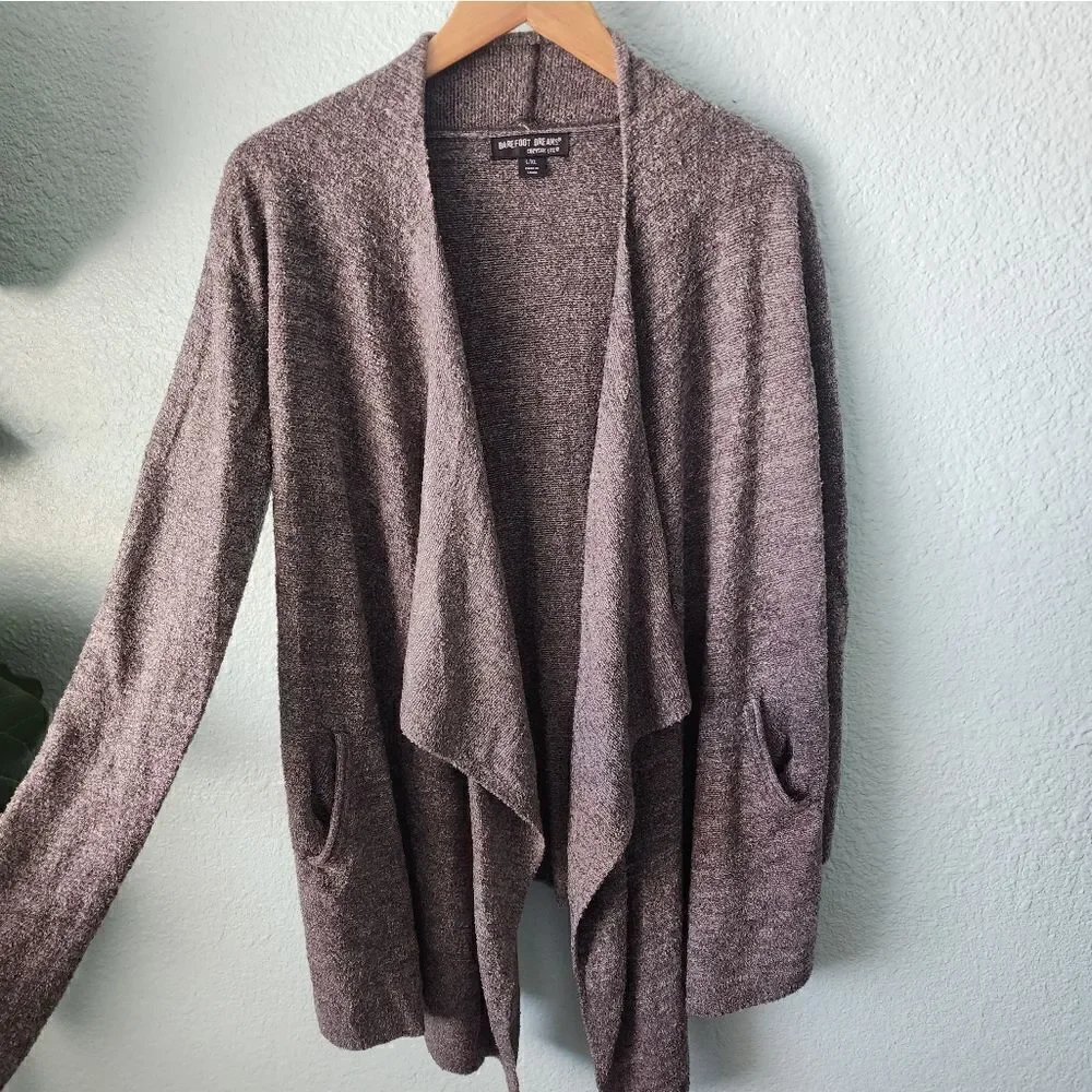 Barefoot dreams cozy chic ultra lite Open front cascade cardigan sweater